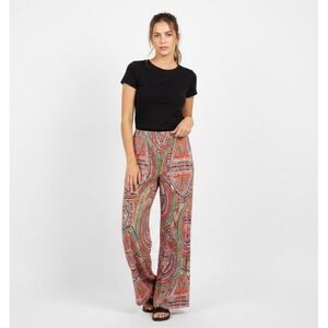 Sunny Leigh Women's Pants Large Boho Chic Hippie Print Palazzo size L